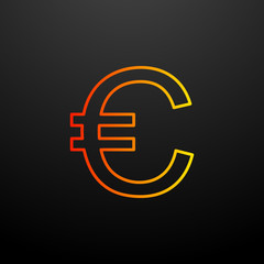 euro sign nolan icon. Elements of mobile banking set. Simple icon for websites, web design, mobile app, info graphics