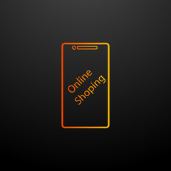 mobile shopping nolan icon. Elements of mobile banking set. Simple icon for websites, web design, mobile app, info graphics