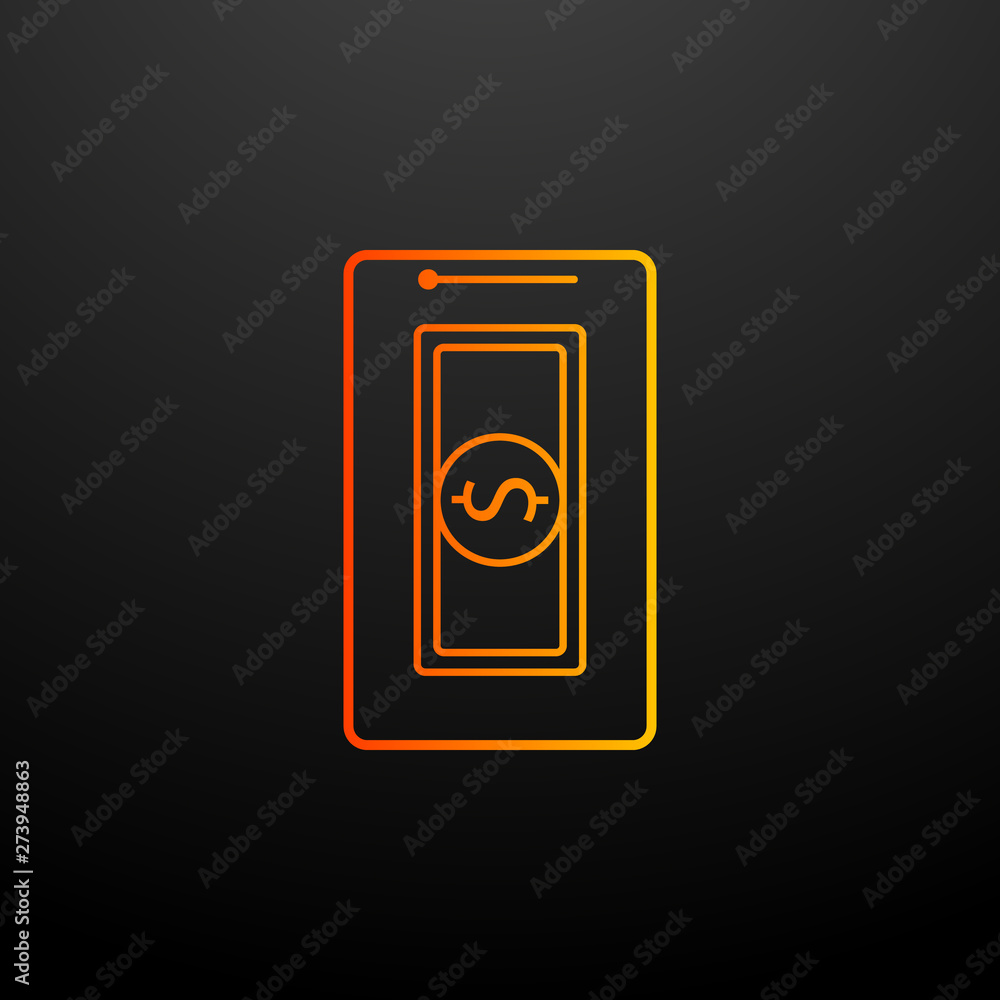 Poster cash storage in mobile banking nolan icon. elements of mobile banking set. simple icon for websites,