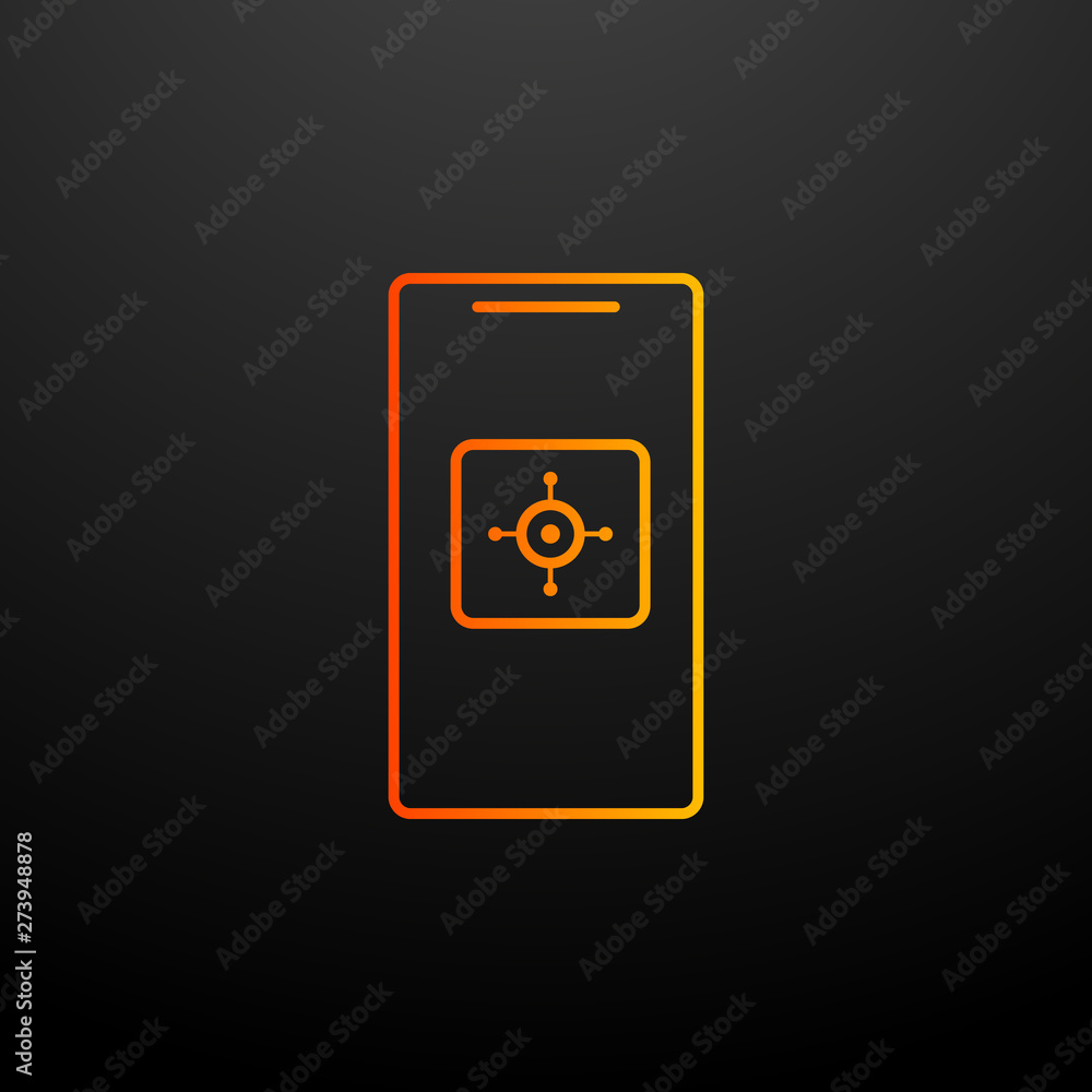 Poster safe in mobile banking nolan icon. elements of mobile banking set. simple icon for websites, web des
