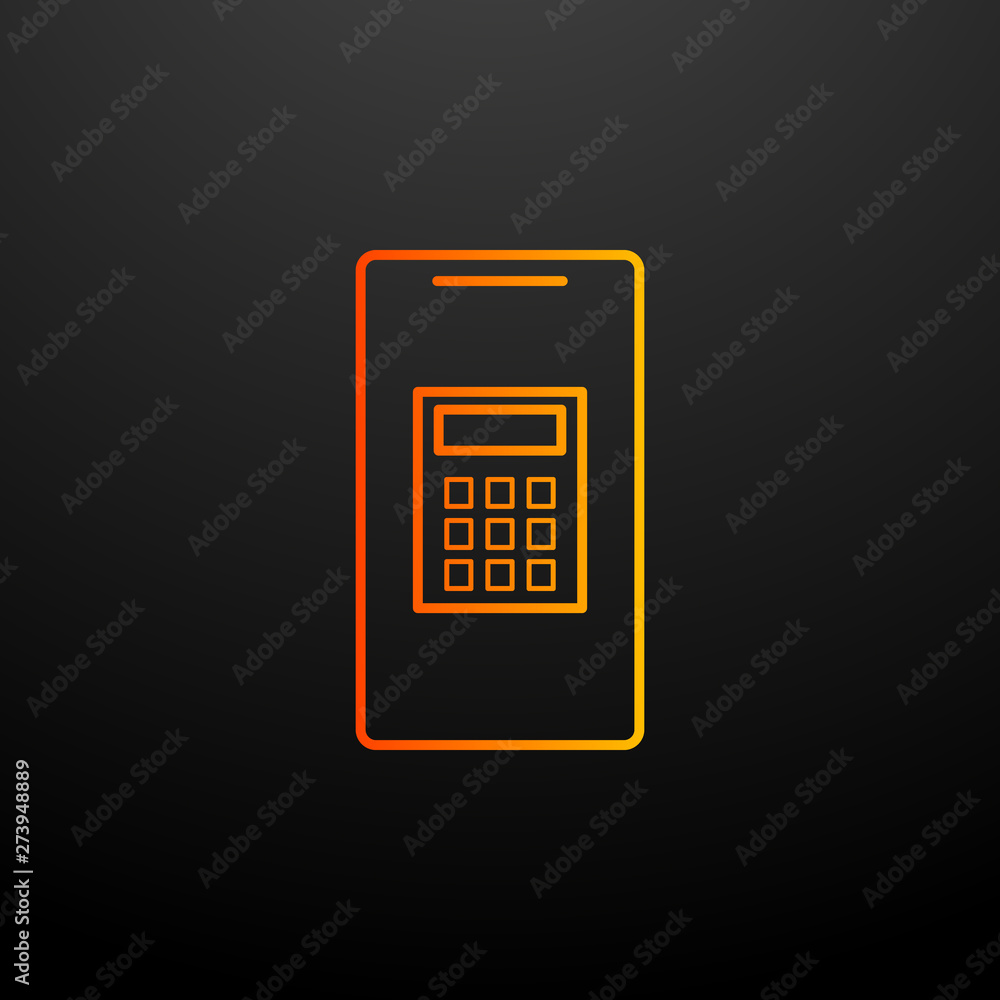 Aufkleber calculator in smart phone nolan icon. elements of mobile banking set. simple icon for websites, web 