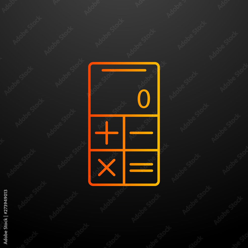 Poster calculator in smart phone nolan icon. elements of mobile banking set. simple icon for websites, web 