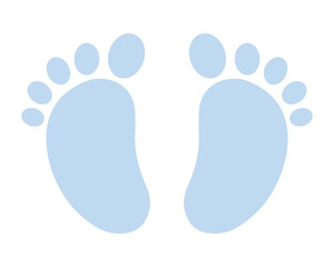 Isolated baby foot prints design