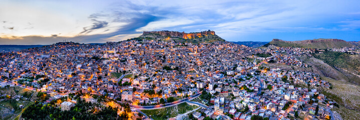 The old city of Mardin at sunset, Turkey