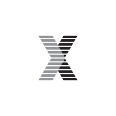 X letter initial logo design vector template