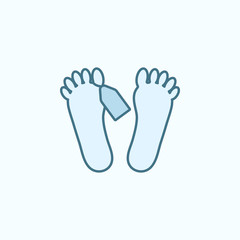 feet of corpse field outline icon. Element of crime icon