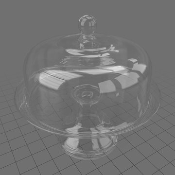 Glass domed cake stand 1