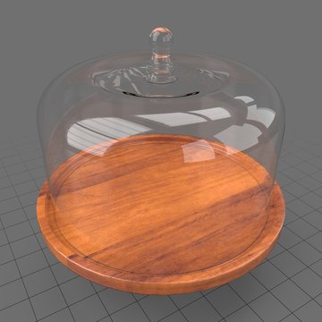 Glass domed cake stand 2