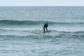 Fototapeta na wymiar Hidrofoil surfer