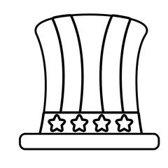 top hat with american flag