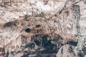 Nature cave in the canyon among the rocks