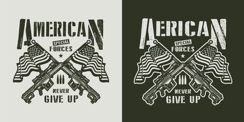 Vintage american special forces emblem