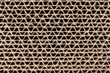 cross section of cardboard corrugated pattern as baskground and texture horizontal