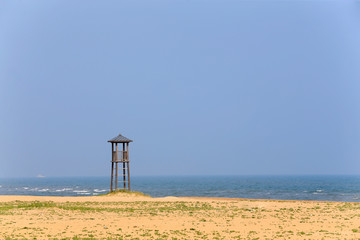 The watchtower is by the sea