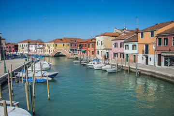 Fototapeta na wymiar Murano Islands,Venice, northeastern Italy,2019,march
