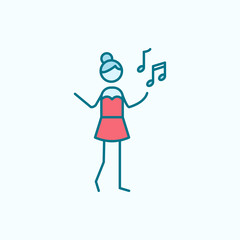 singer field outline with red element icon