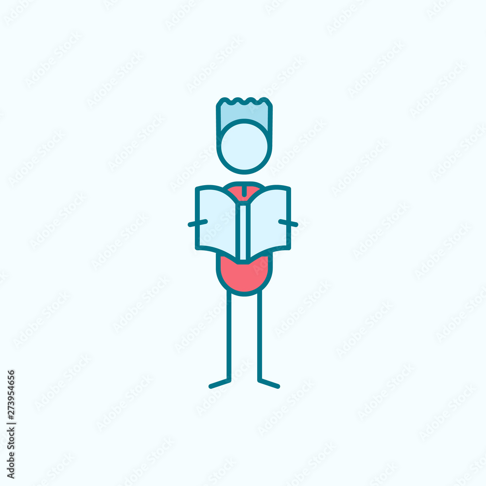 Poster student field outline with red element icon