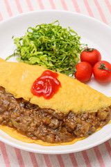 キーマカレーオムレツ
