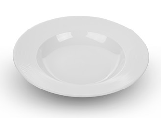 white plate isolated on white background