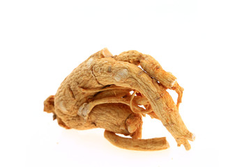 Ginseng on a white background