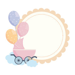 Isolated baby shower symbol design