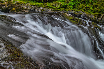 Beautiful Sunset Hike Up Sweet Creek Falls in Oregon