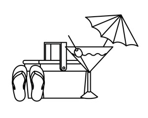 silhouette of cocktail on white background