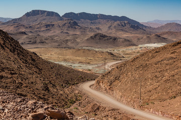 road in desert  from Morocco Taroudant province