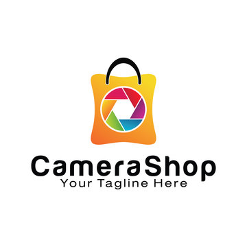 Camera Shop logo design template