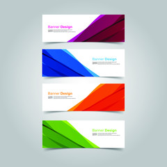 Naklejka premium Vector abstract design banner web template
