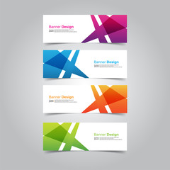 Naklejka premium Vector abstract design banner web template