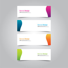 Naklejka premium Vector abstract design banner web template
