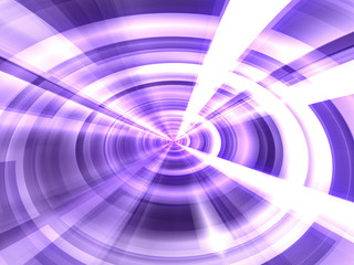 Abstract Purple Spiral Background Image, Illustration - Infinite repeating spiral, color vortex. Recursive symmetrical patterns of colorful warped shapes, burst of brilliant light