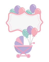 Baby shower symbol design vector illustration
