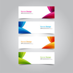 Naklejka premium Vector abstract design banner web template