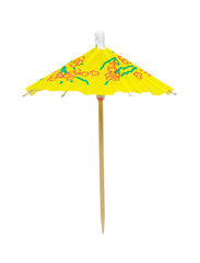Yellow Cocktail Umbrella Cut Out
