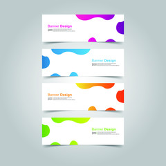 Naklejka premium Vector abstract design banner web template