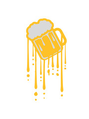 stempel tropfen graffiti glas trinken bier alkohol gebiet durst saufen betrunken party oktoberfest nüchtern freunde team crew lustig betrinken clipart design