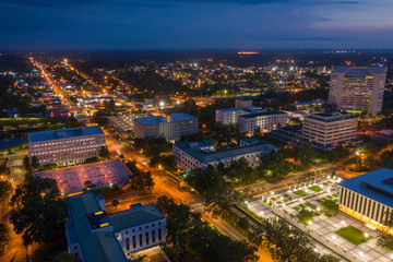 Downtown Tallahassee Florida at night