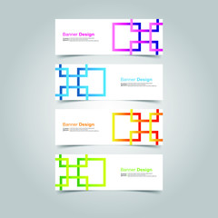 Vector abstract design banner web template