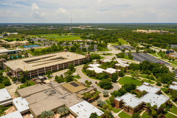 UCF College Campus aerial drone photo