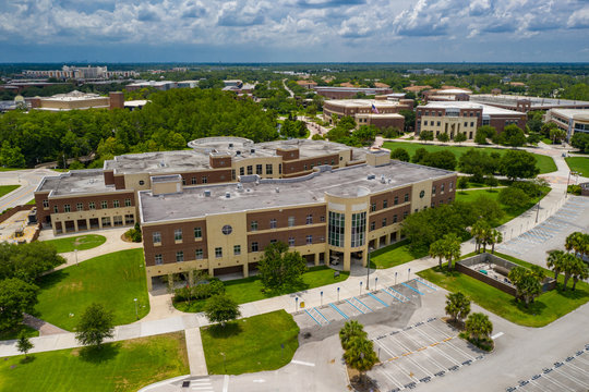 Aerial photo UCF College of Health Professions and Sciences building