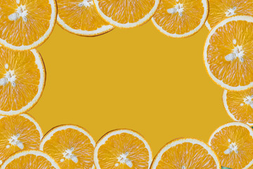 orange background with orange slices