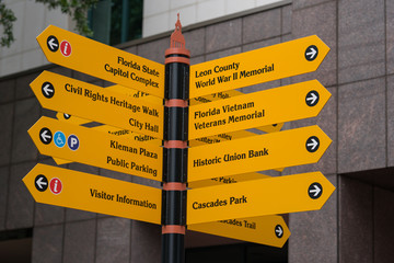 Tallahassee visitor information sign