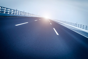 concrete road curve of viaduct in shanghai china outdoor.