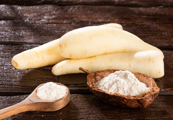 The parsnips, celery creole, racacha, virraca, white carrot - Arracacia xanthorrhiza