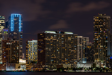 Fototapeta na wymiar Miami cityscape at night