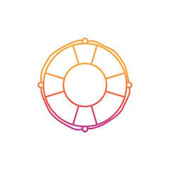 silhouette of lifesaving float in white background