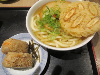 Japanese Food - Hakata Udon Noodle and Chicken Rice Ball