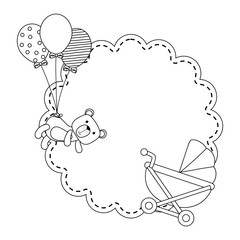 Baby shower symbol design vector illustration